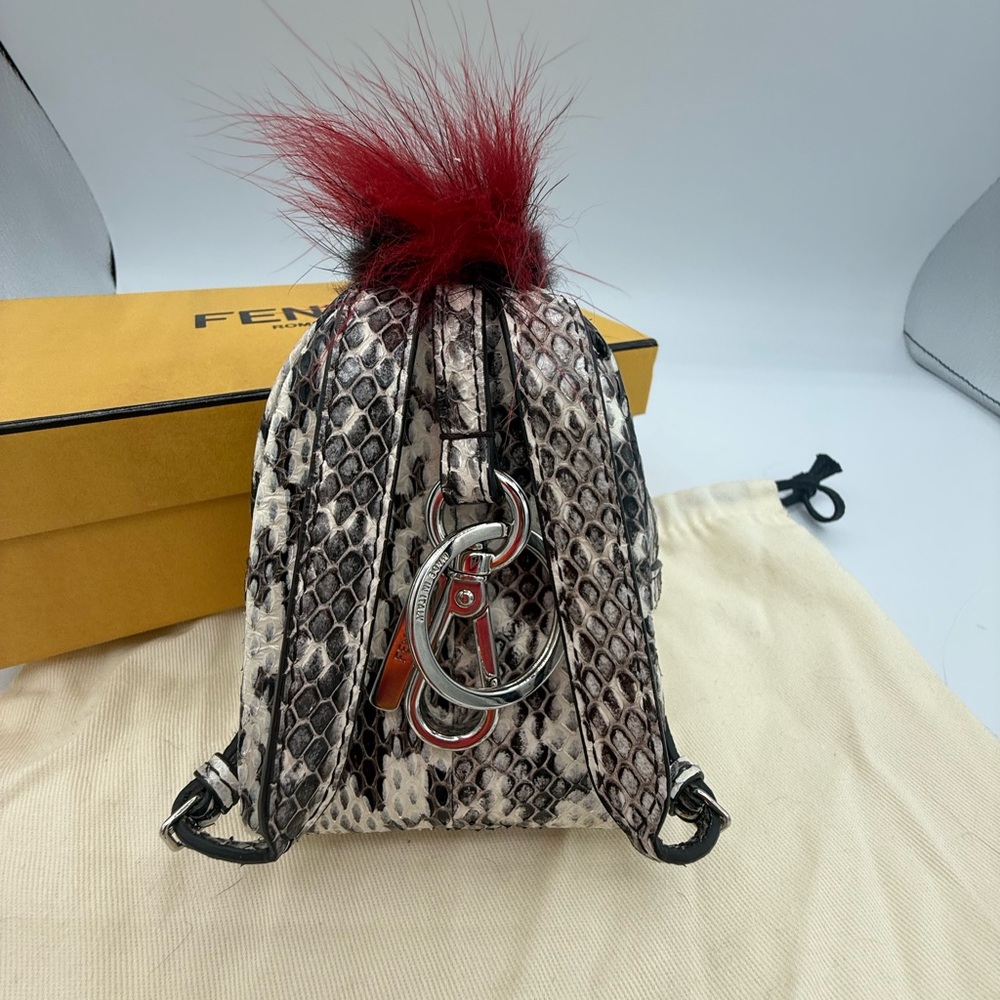 Fendi Monster Backpack with Fur Accent Bag Charm - Picture 3 of 3